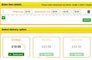 Simple to use online parcel booking facility